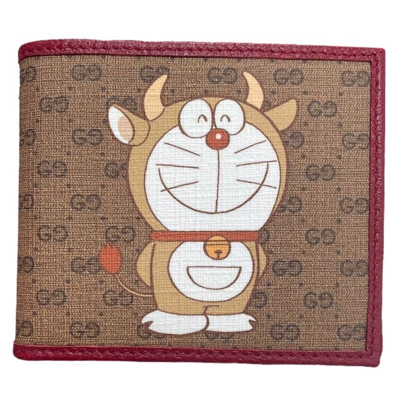 GUCCI Micro GG Supreme Doraemon Collaboration Bi-Fold Wallet