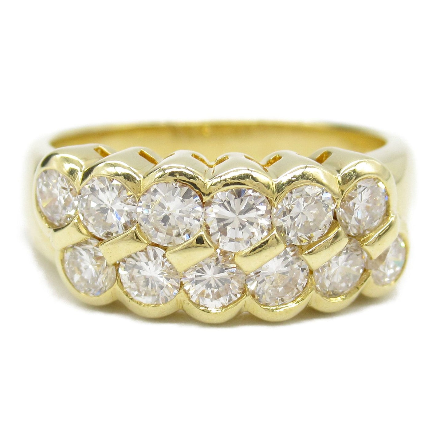 Exquisite K18 Yellow Gold Diamond Ring - 1.10ct Luxury Jewelry