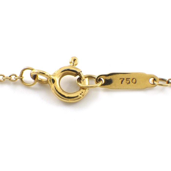 Tiffany & Co. 7mm Pearl & Diamond Necklace in 18K Yellow Gold