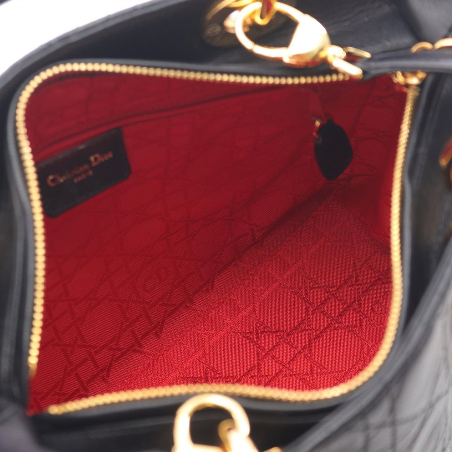 Dior Lady Dior Cannage Black Leather Handbag - Timeless Elegance