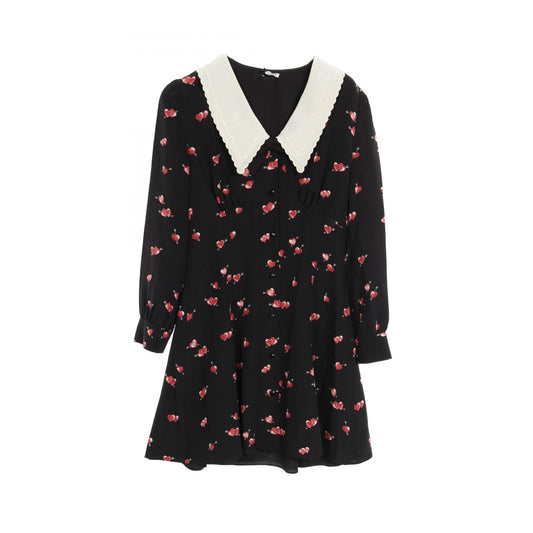 Miu Miu Silk Dress MF4068 in Elegant Black - Size 38