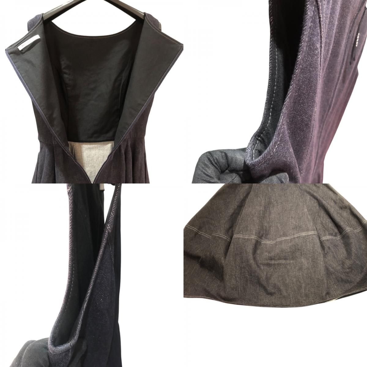 FOXEY NEW YORK Navy Denim Sleeveless Dress - Timeless Elegance