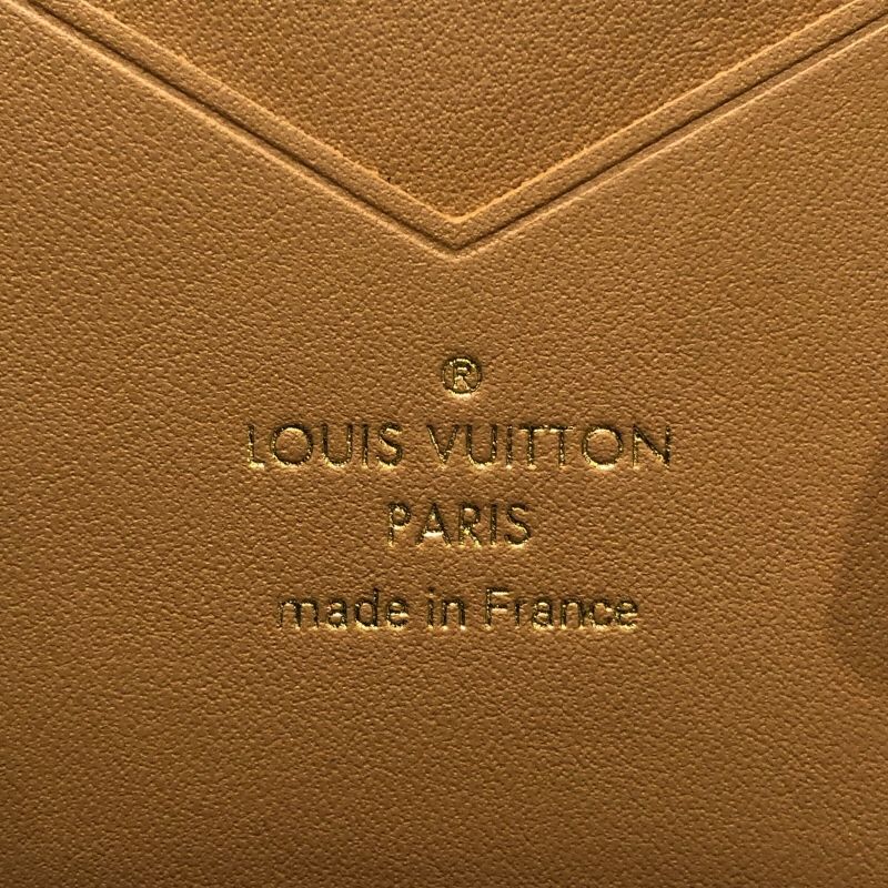 Louis Vuitton LV Vertical Compact Wallet - Black with Gold Hardware