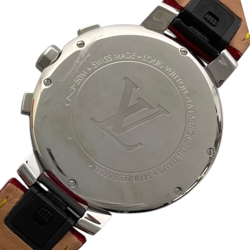 Louis Vuitton Tambour Moonstar Chronograph Q8G018 - Black SS Ladies Watch