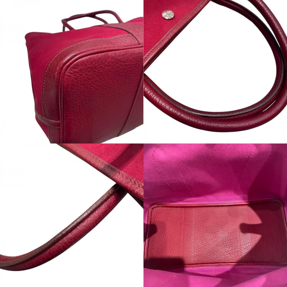 HERMES Garden Party MM Tote Bag in Rouge Togo - Exquisite Craftsmanship