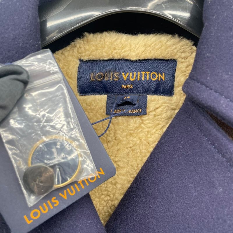 Louis Vuitton Navy Wool Cashmere Coat - Exquisite Craftsmanship