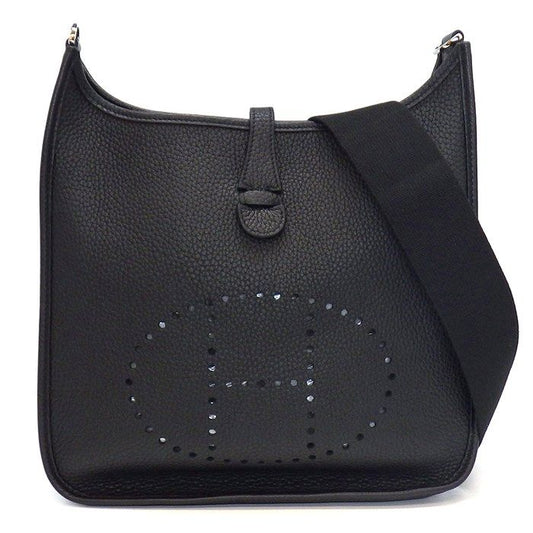 HERMES Evelyne III PM Black Togo Leather Shoulder Bag 2022