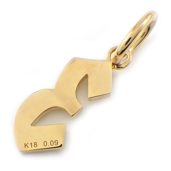 Exquisite Diamond Pendant in K18 Yellow Gold - Number '3'