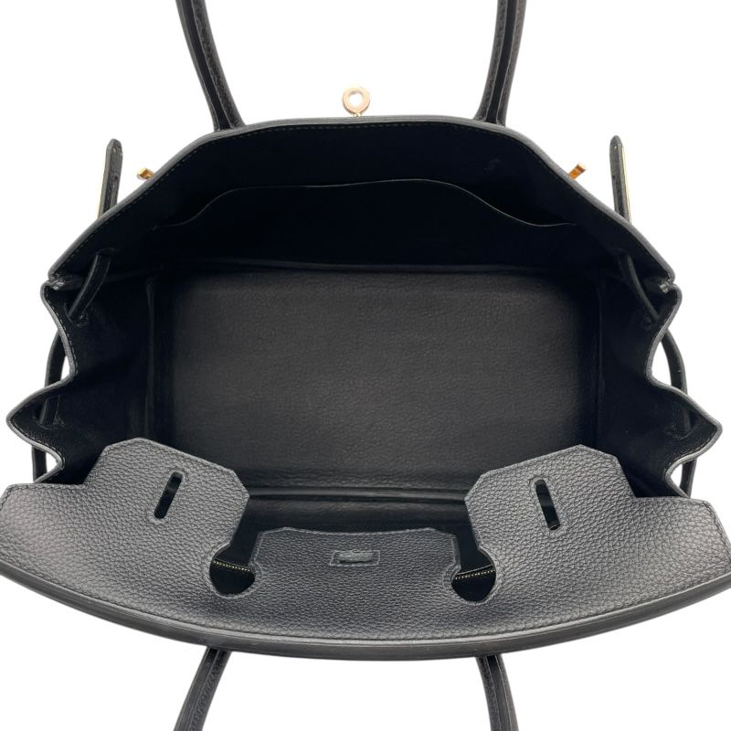 HERMES Birkin 30 Black with Pink Gold Hardware - Iconic Luxury Handbag