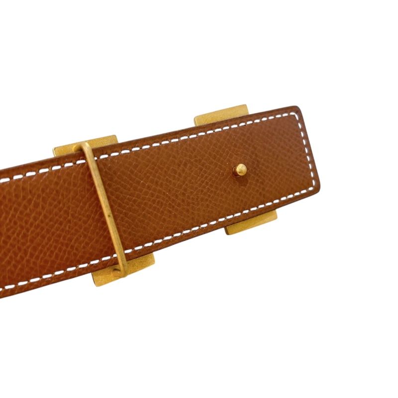 HERMES Mini Constance Belt 65cm Black with Gold Hardware