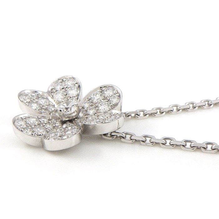 Van Cleef & Arpels Frivole SM Necklace with Diamonds in White Gold
