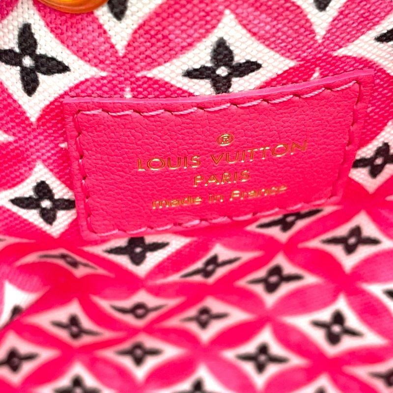 Louis Vuitton Nano Noé White & Pink Monogram Flower Shoulder Bag