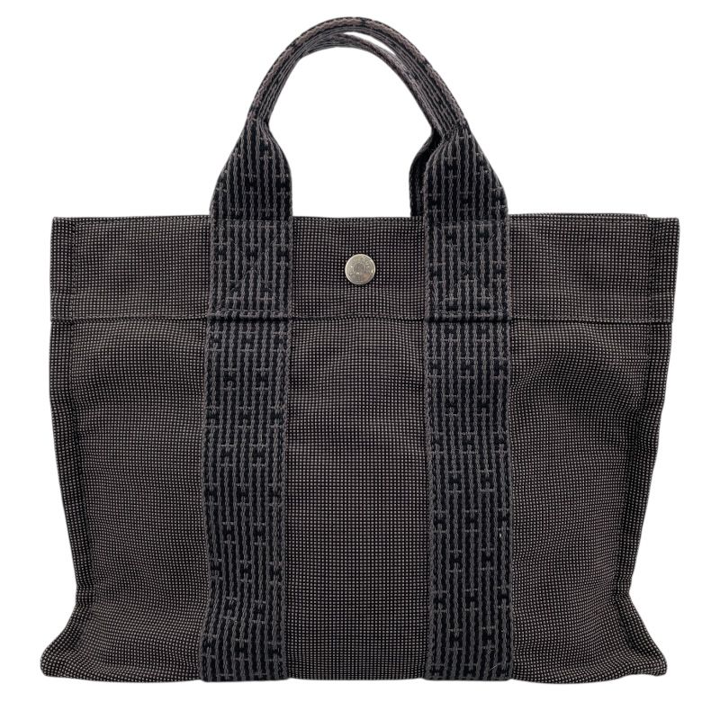 HERMES Émile Line Tote PM in Gray with Silver Hardware
