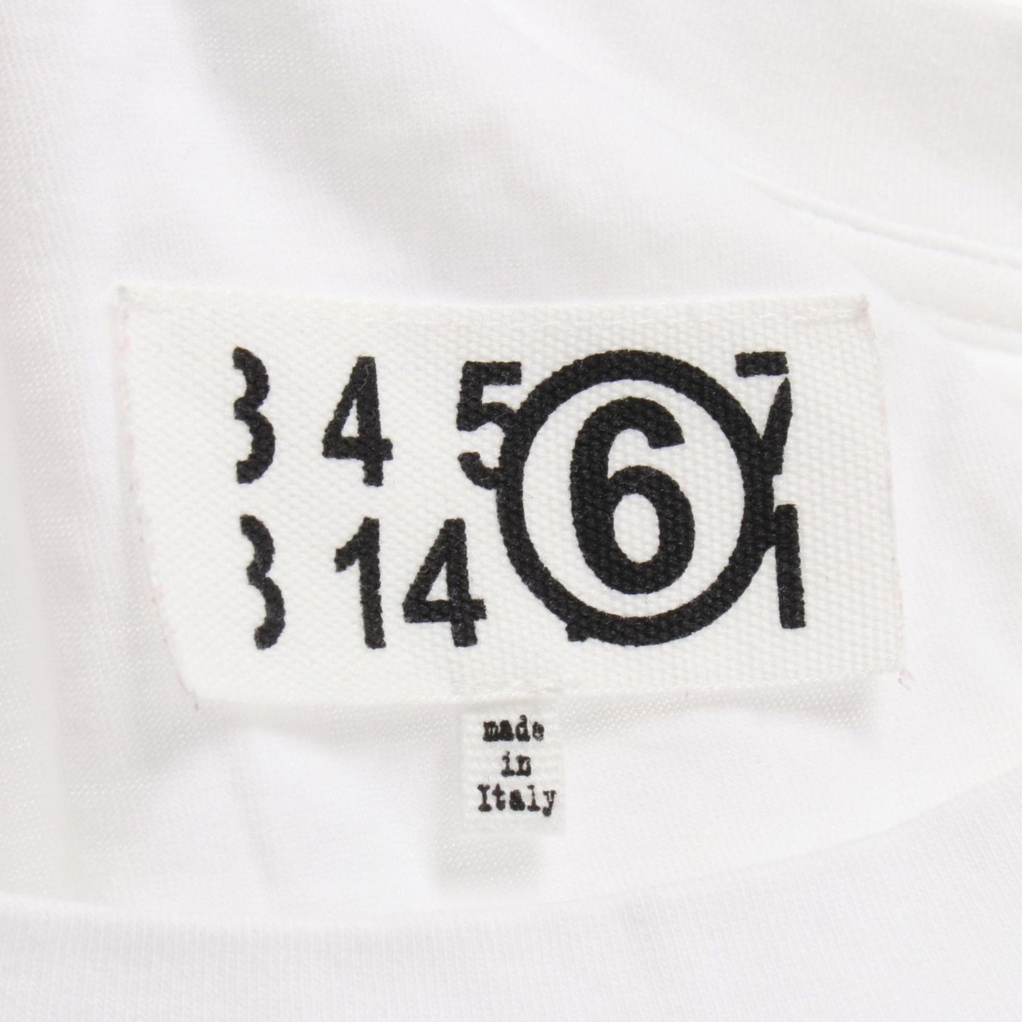 MM6 Numeric Signature White Cotton T-Shirt - Unisex