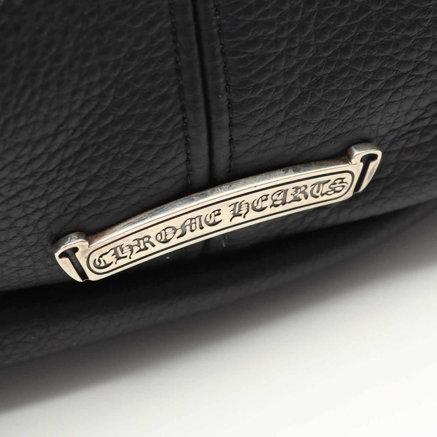 CHROME HEARTS Black Leather Waist Bag - Timeless Elegance