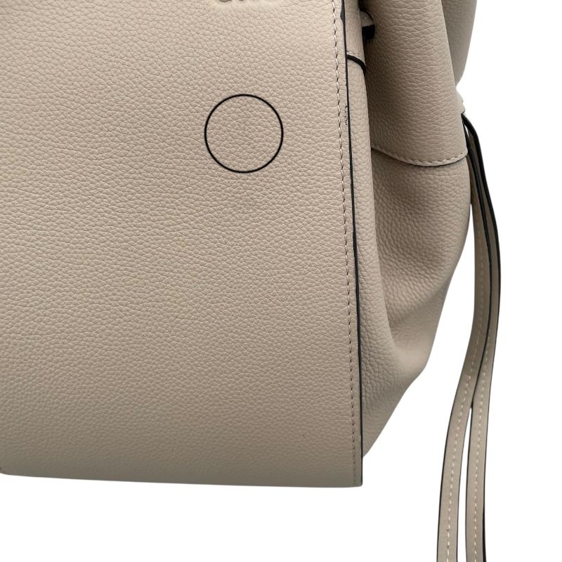 LOEWE Hammock Bag Drawstring Small Beige Calf Leather