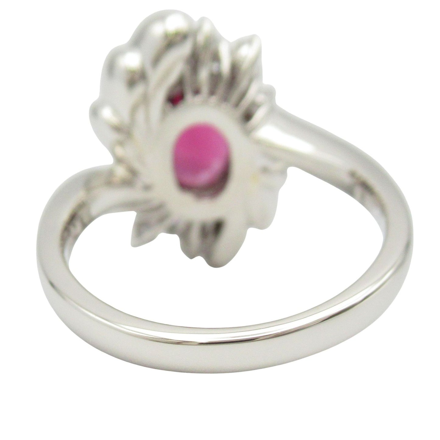 Exquisite Roadlight Garnet & Diamond Ring in Platinum