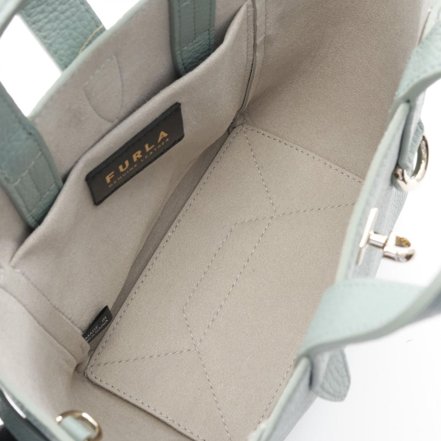 Furla Mint Green Leather Handbag - Elegant & Timeless Design