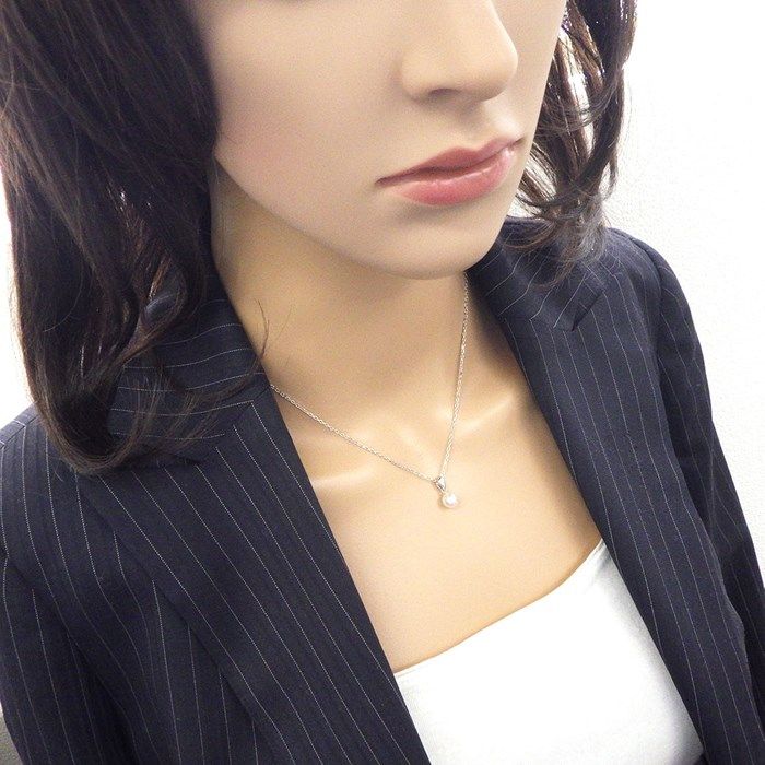 MIKIMOTO 6.5mm Pearl Necklace in K18 White Gold - Exquisite Elegance