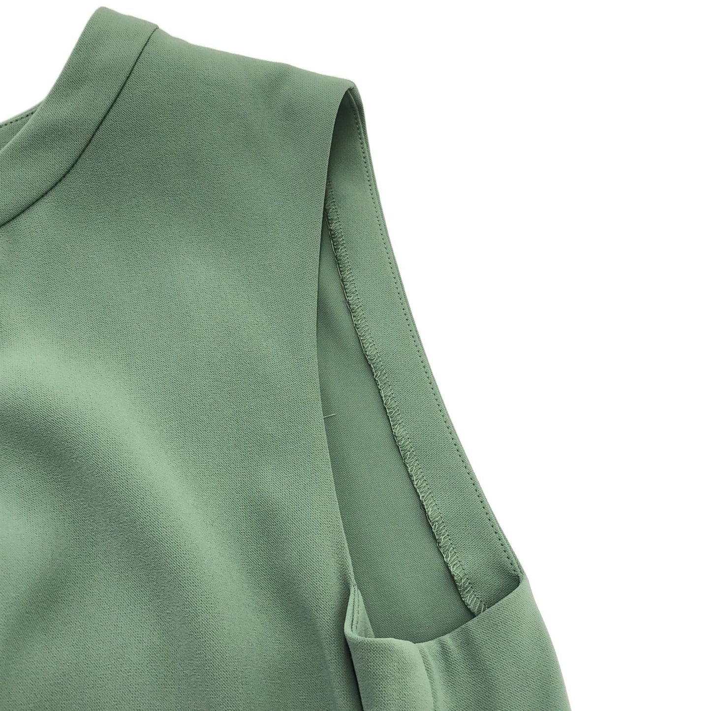 FOXEY NEW YORK Light Green Sleeveless Dress - Elegant Sophistication