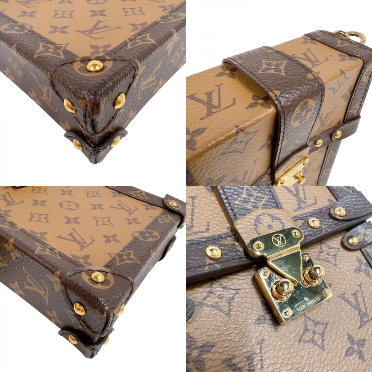 Louis Vuitton Monogram Reverse Pochette Trunk Vertical - Brown & Gold