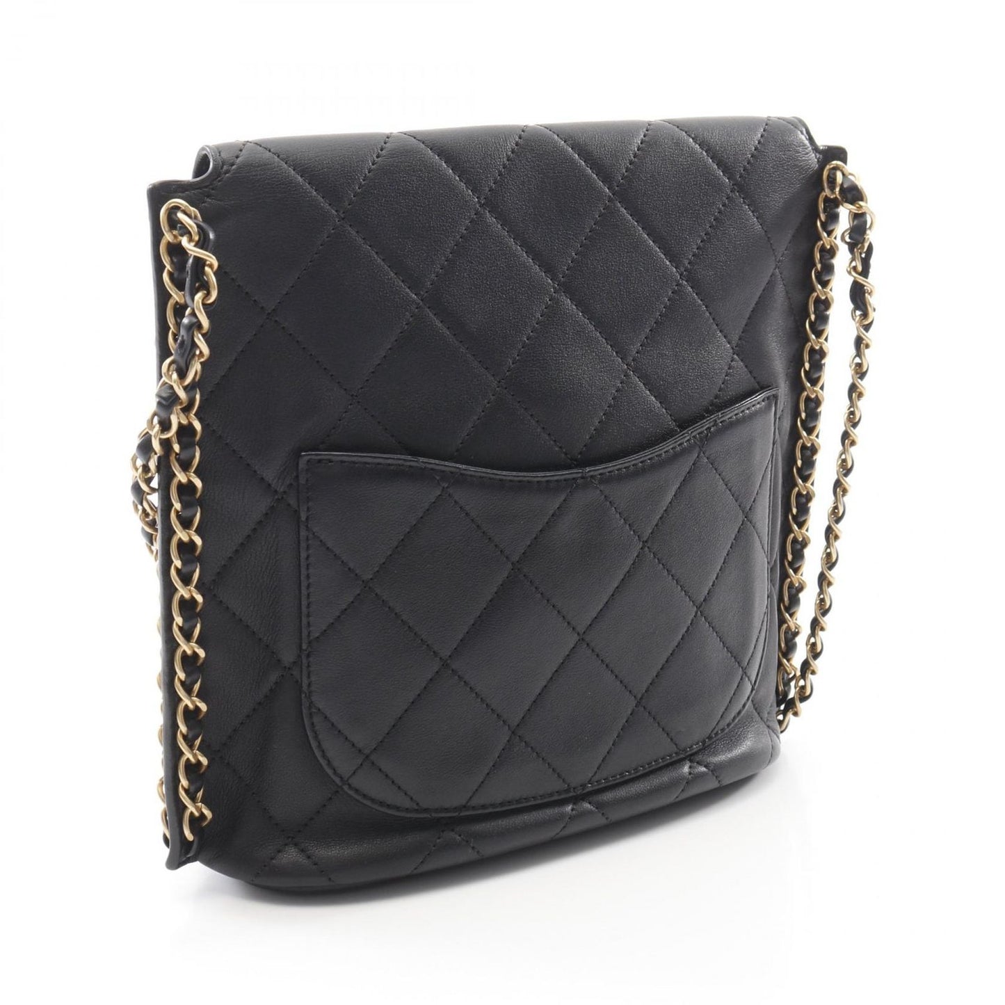 CHANEL Matelassé Shoulder Bag in Black Lambskin - Timeless Elegance