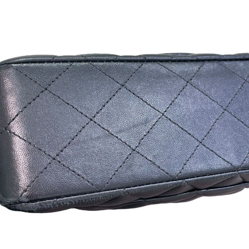 CHANEL Matelassé 23 Black Lambskin Shoulder Bag with Silver Hardware