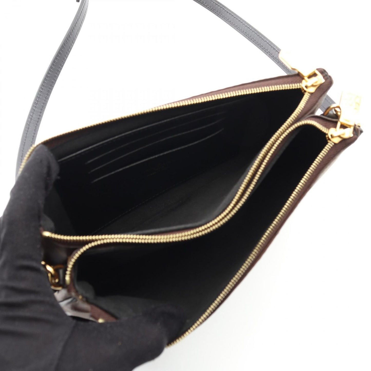 Louis Vuitton Monogram Giant Reverse Double Zip Shoulder Bag