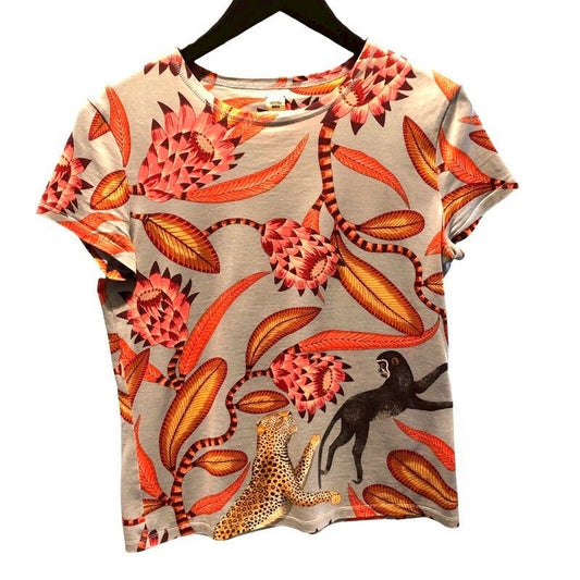 HERMES Signature Pattern Cotton T-Shirt for Women
