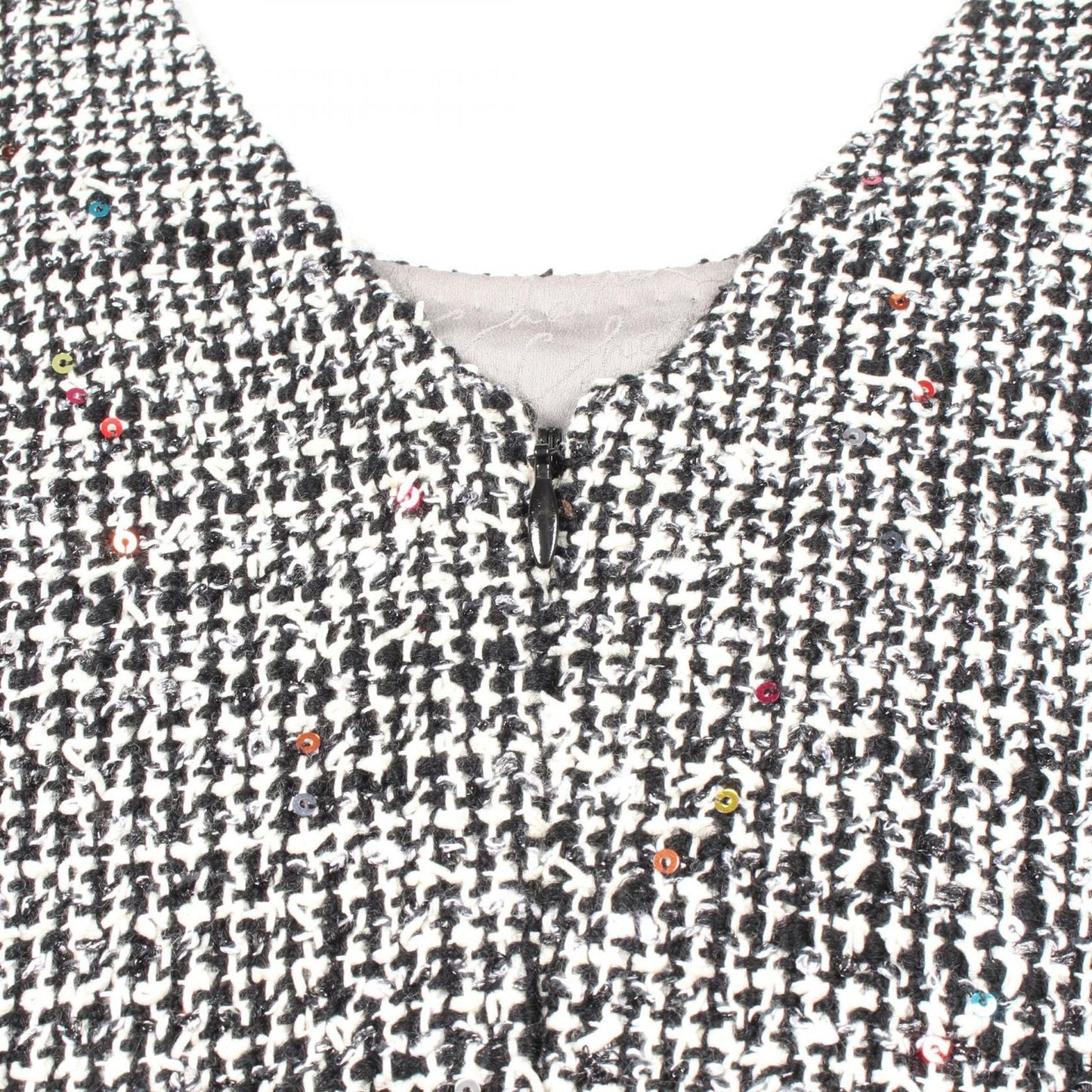 CHANEL Tweed Dress in Black & White - Timeless Elegance