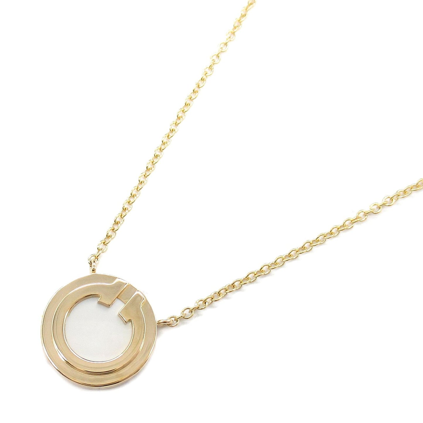 TIFFANY＆CO T Circle Mother of Pearl Necklace in 18K Pink Gold