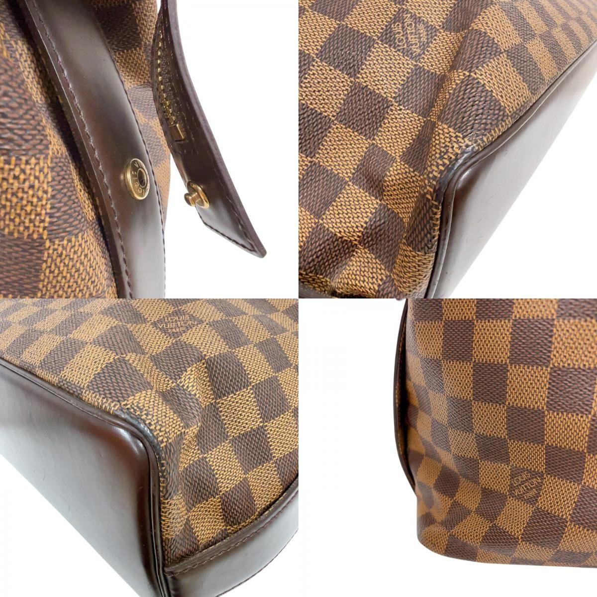 Louis Vuitton Chelsea N51119 Brown Damier Tote Bag with Gold Hardware