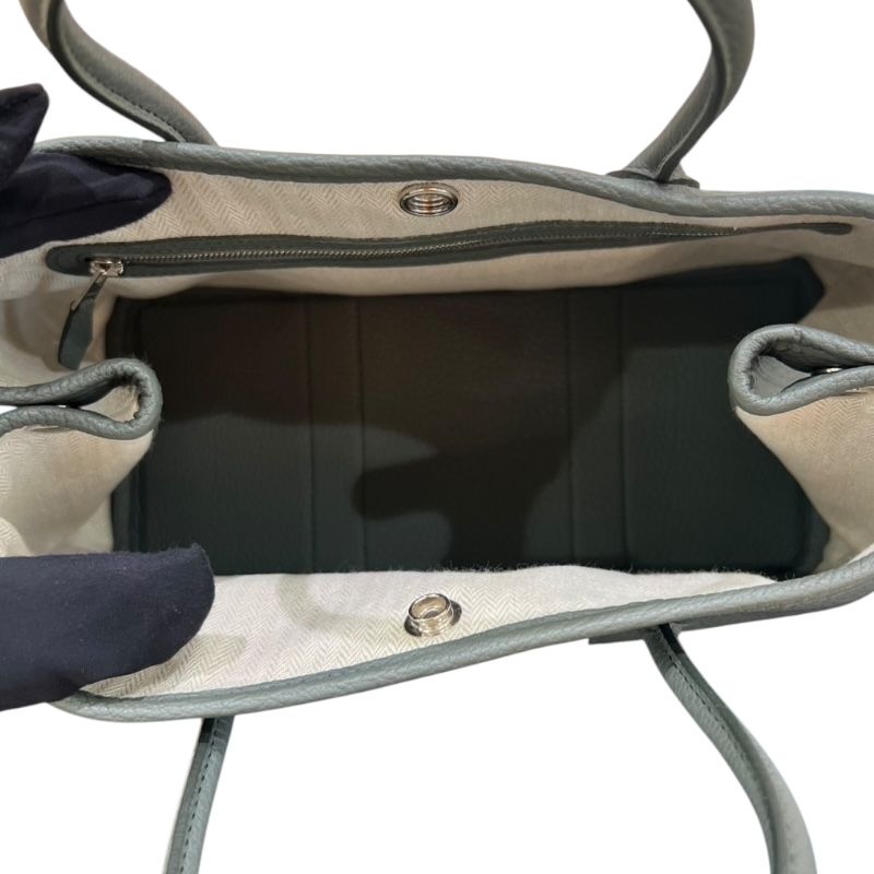 HERMES Garden Party TPM Tote Bag in Veil Amande - D Stamp