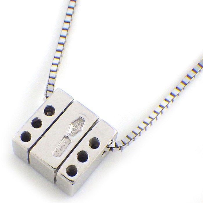 Damiani Belle Époque Square Necklace with Emerald & Diamond