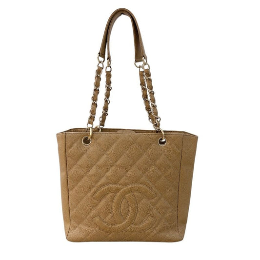 CHANEL PST Tote A50994 Caviar Leather with Gold Hardware