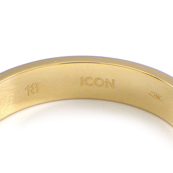 GUCCI Interlocking G Ring in K18 Yellow Gold - Size 17.5