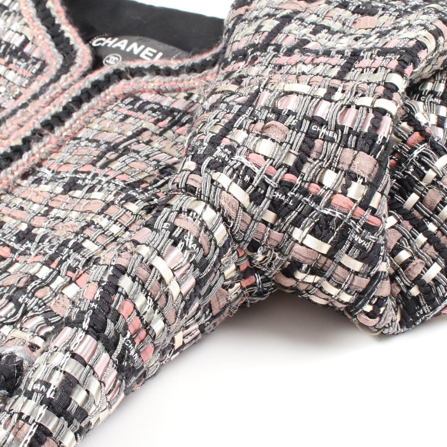 CHANEL No-Collar Jacket with Coco Mark Buttons - Timeless Elegance