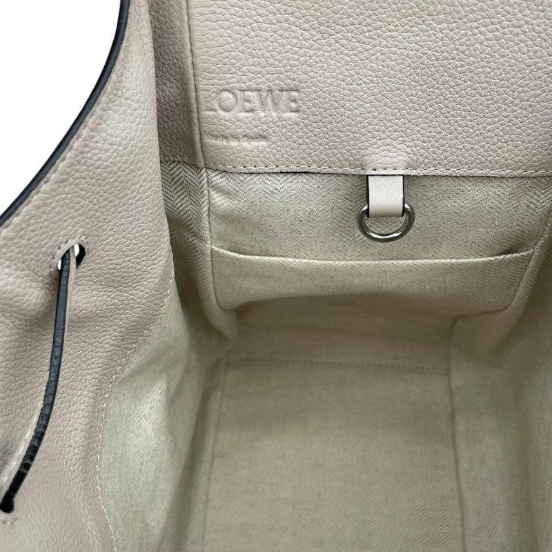 LOEWE Hammock Bag Drawstring Small Beige Calf Leather
