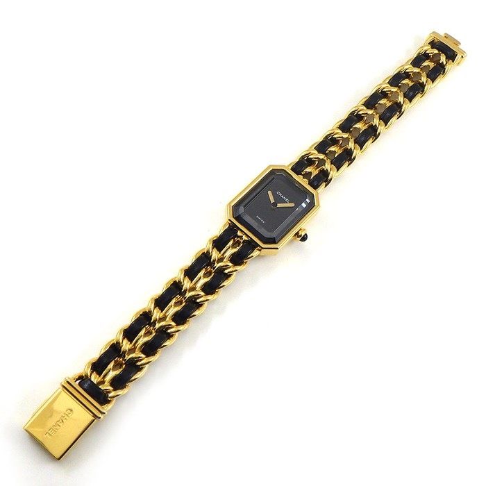 Chanel Premiere L H0001 Black Dial Chain Belt Quartz Watch
