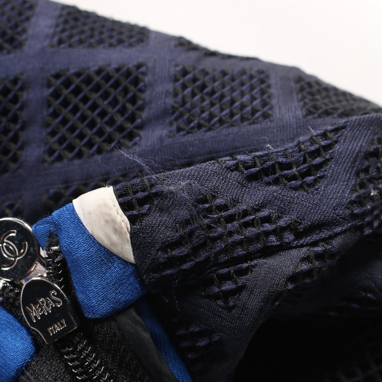 CHANEL Sports Matelassé Side Stripe Pants - Navy - Size 40