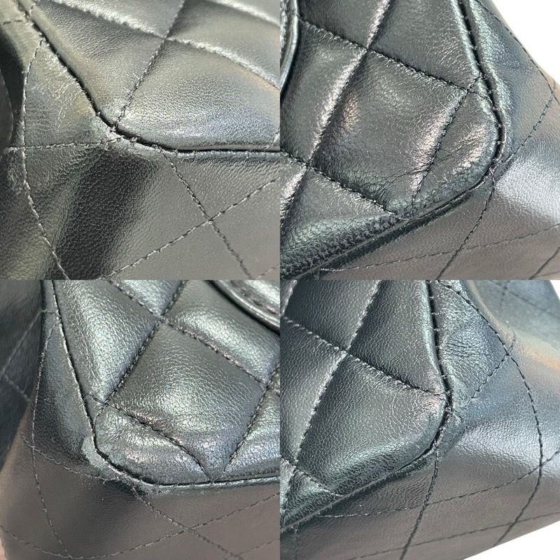 CHANEL Matelassé 23 Black Lambskin Shoulder Bag with Silver Hardware