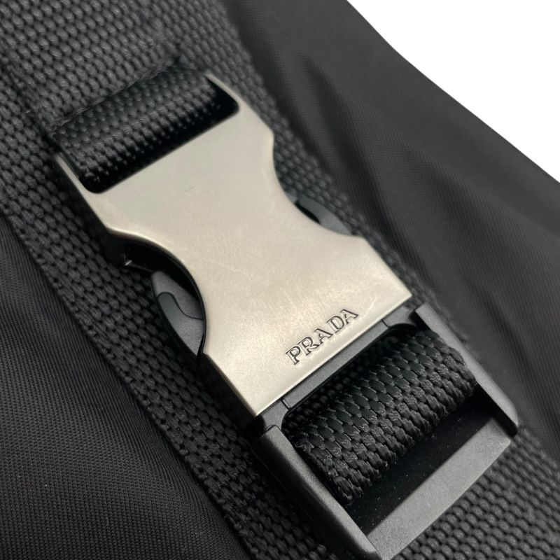 PRADA RE-NYLON Triangle Logo Nylon Dress - Black, Size 40