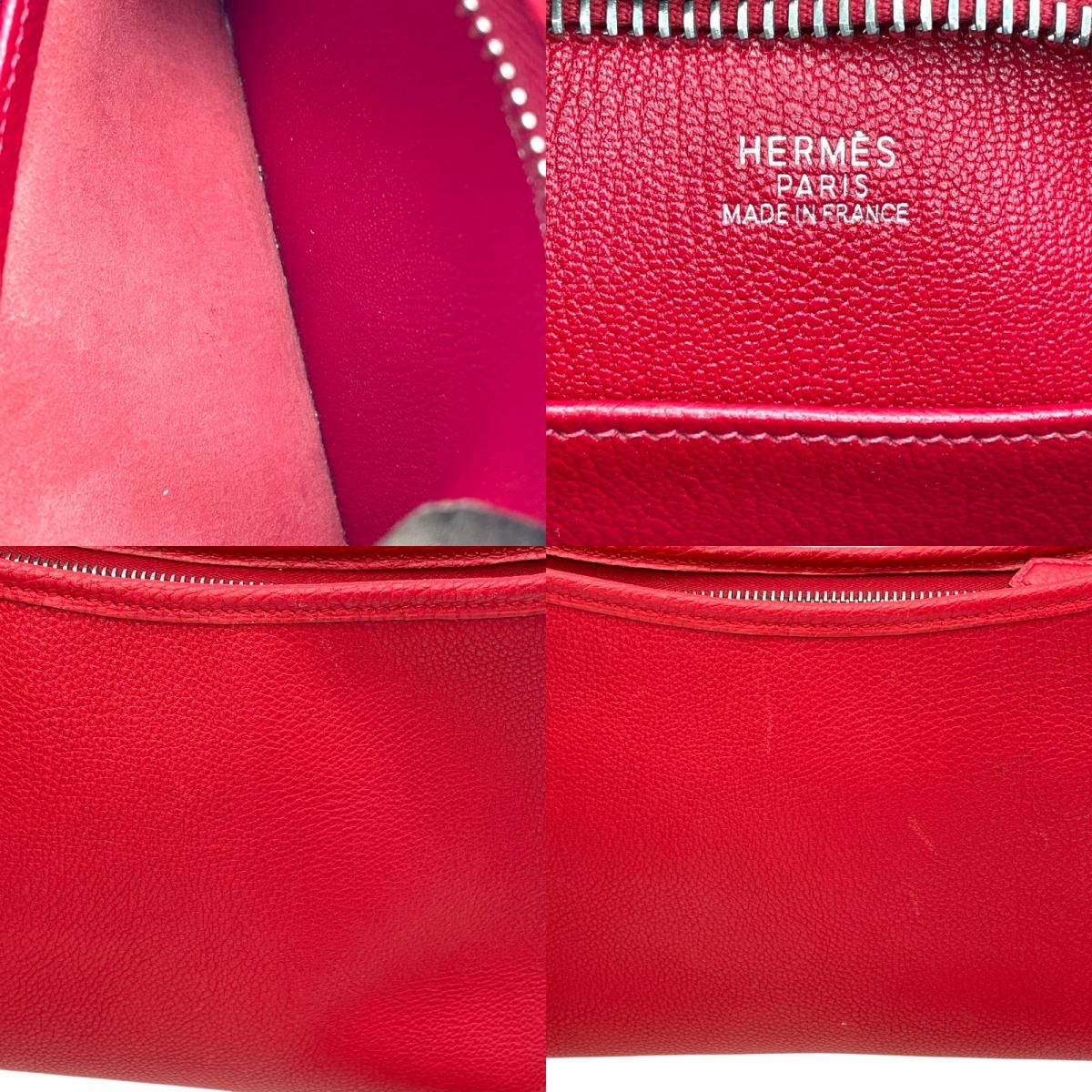 HERMES Berlingot PM Rouge Vif Togo Leather Shoulder Bag