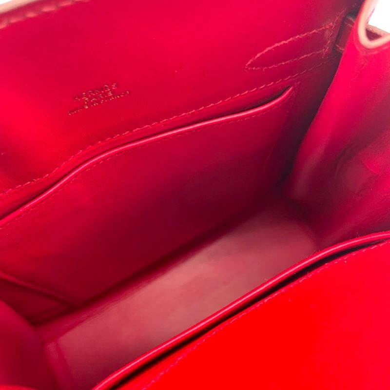 HERMES Kelly Sport PM in Rouge Vif with Gold Hardware