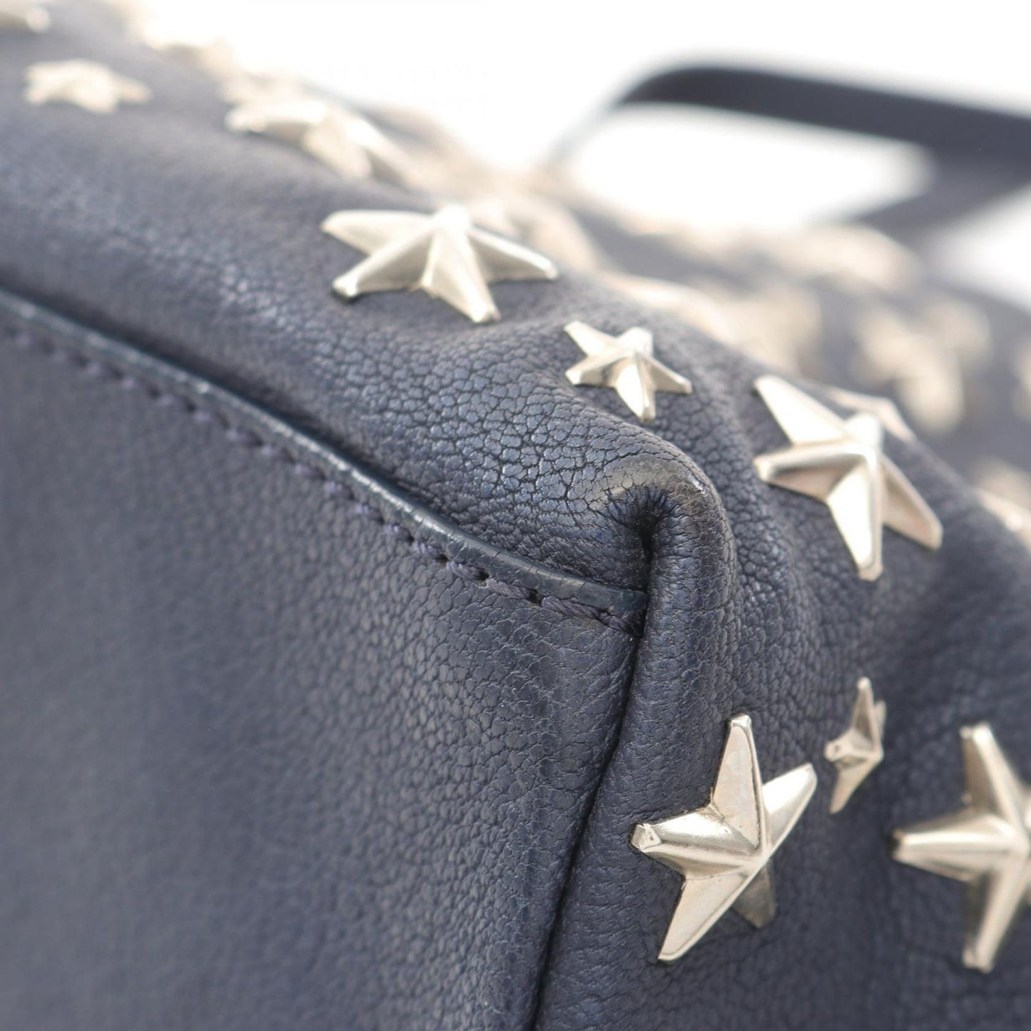 Jimmy Choo Sasha S Tote Bag in Navy Leather - Exquisite Craftsmanship