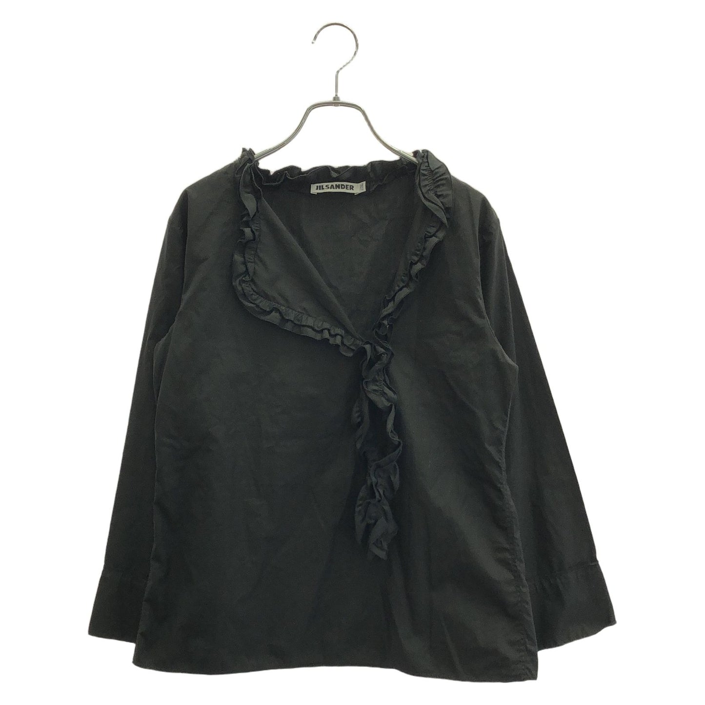 JIL SANDER Black Cotton Blouse - Timeless Elegance