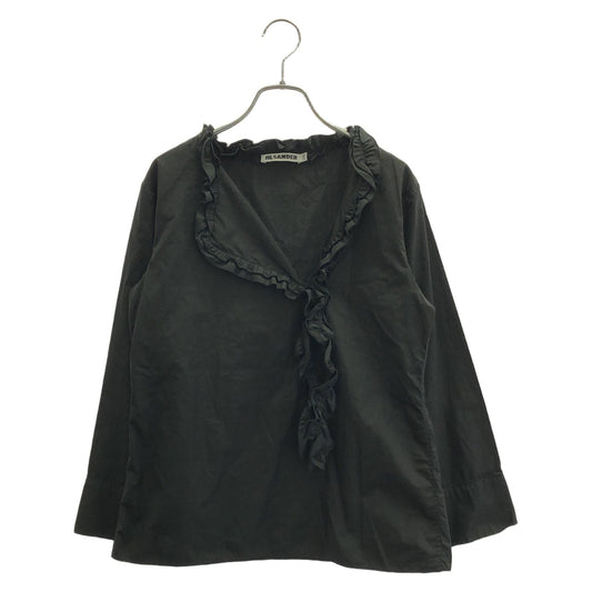 JIL SANDER Black Cotton Blouse - Timeless Elegance