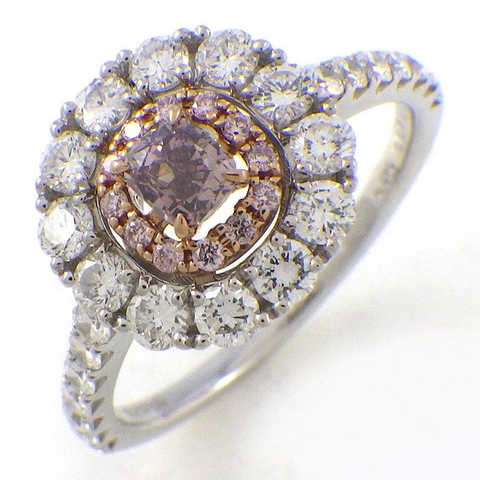 Exquisite Cushion Cut Diamond Ring in Fancy Deep Brownish Purple Pink