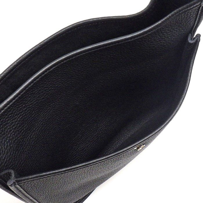 HERMES Evelyne III PM Black Togo Leather Shoulder Bag 2022