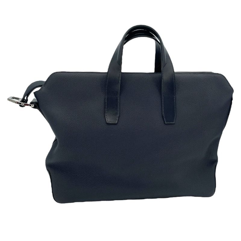 HERMES City News A刻 Blue Nuit & Silver Hardware Shoulder Bag